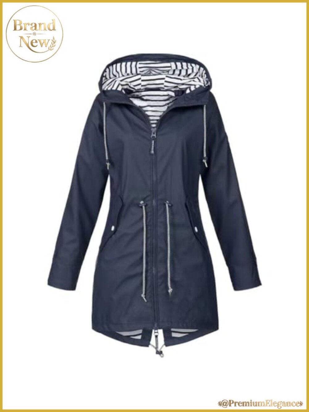 Women's Lightweight Waterproof Raincoat Hooded Windbreaker Jacket Rain Jacket